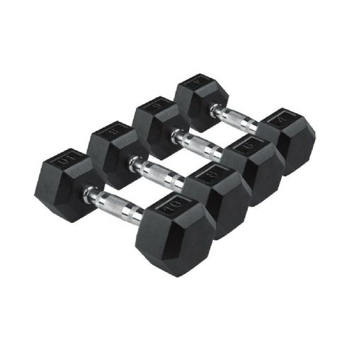 Manubri gommati Esagonali da 20 kg – Coppia manubri