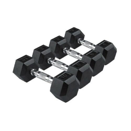 Manubri gommati Esagonali da 47,5 kg - Coppia manubri